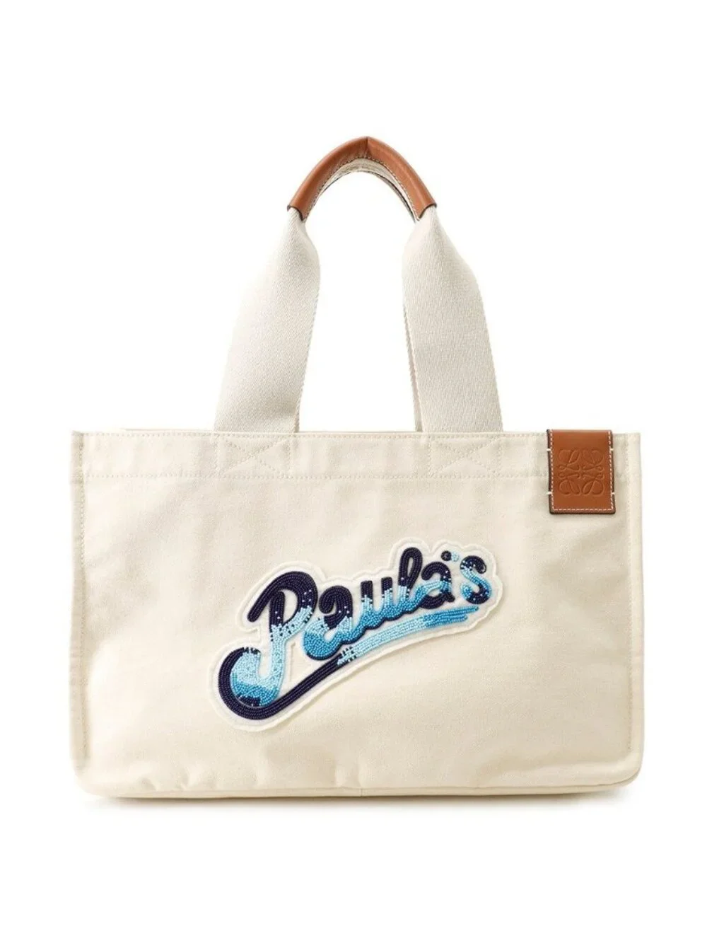 Loewe Tote Paula's Ibiza Canvas Leather